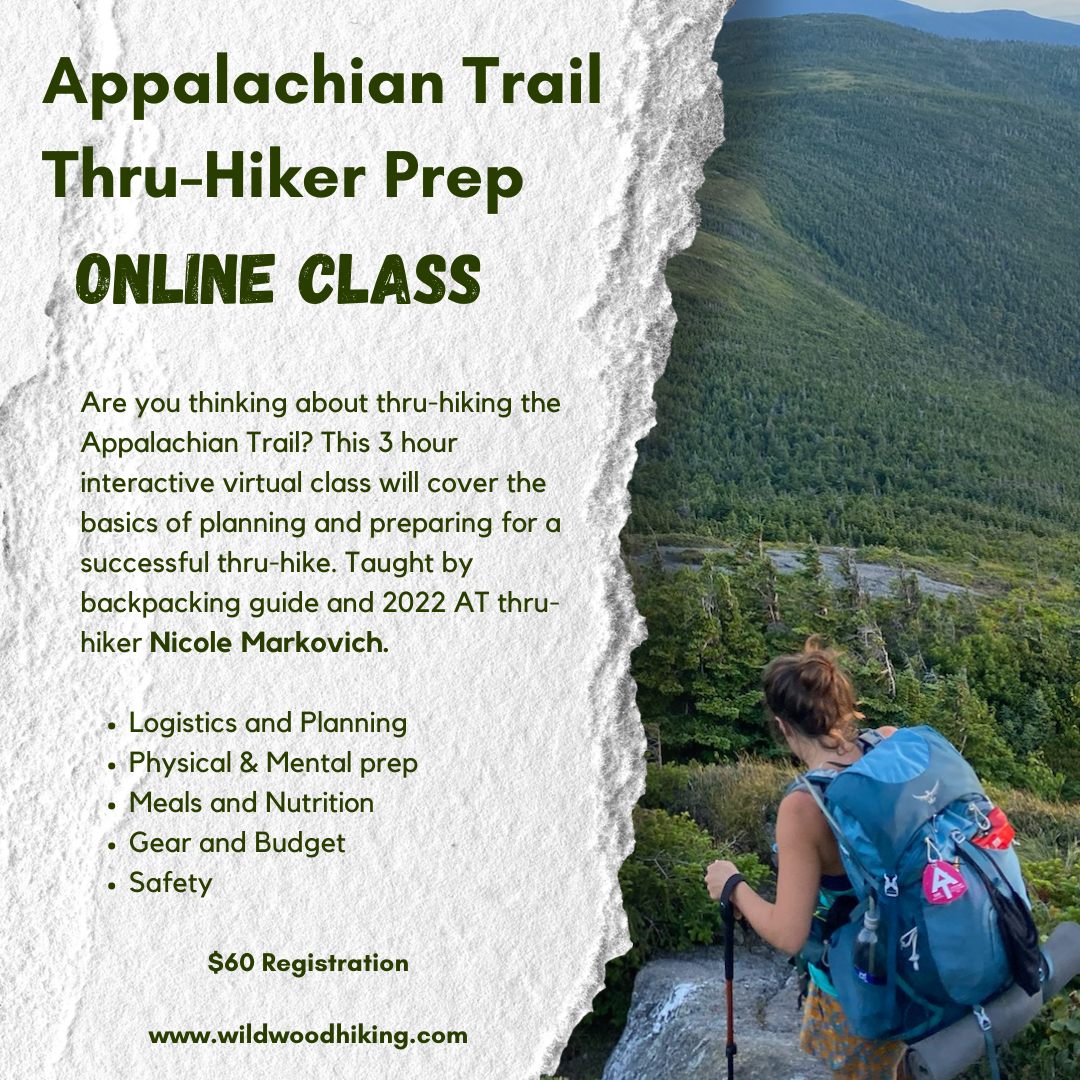 backpack and hiking classes Appalachian Trail Thru-Hiker Prep: Online Class